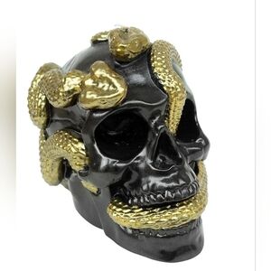 Bleeding Snake Skull wax Candle, Halloween, 5" NWT